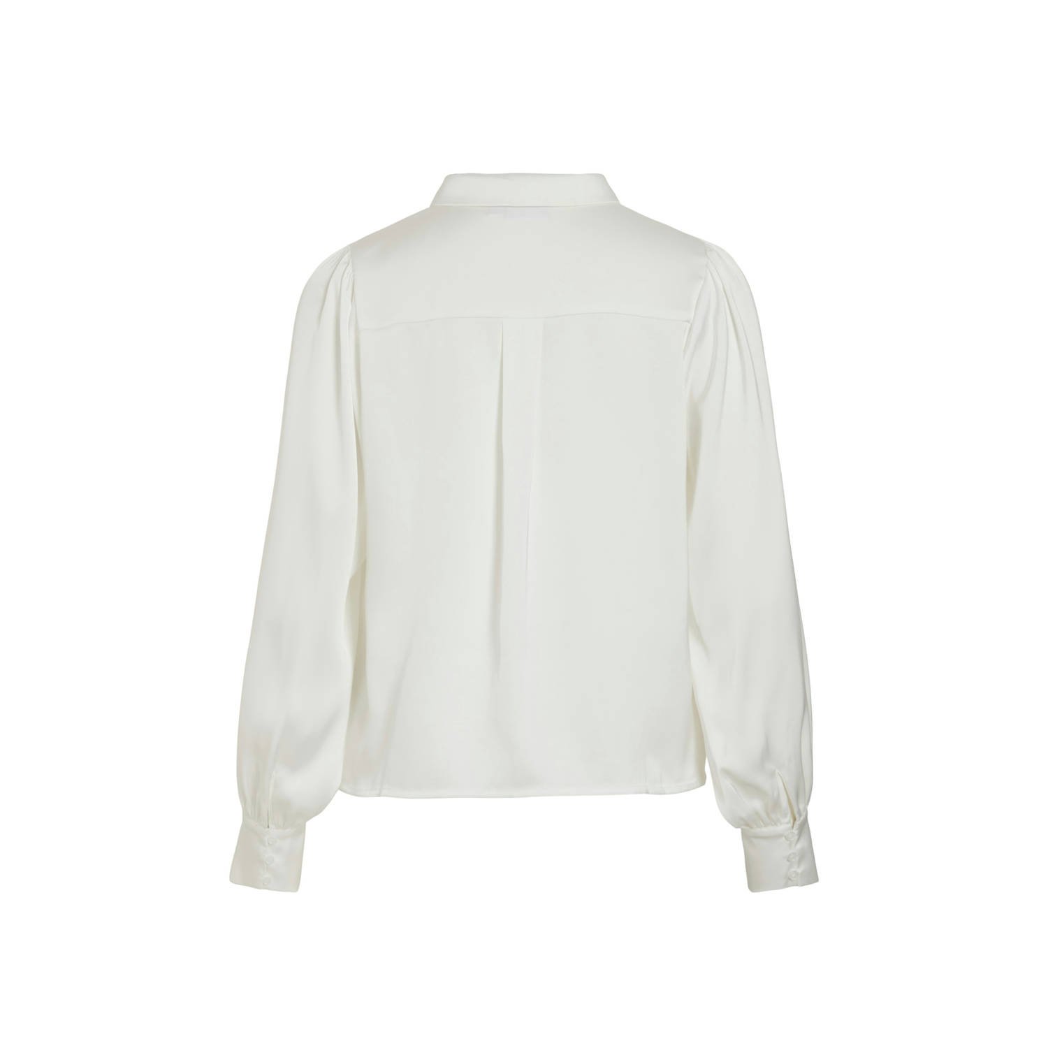 VILA satijnen blouse ecru