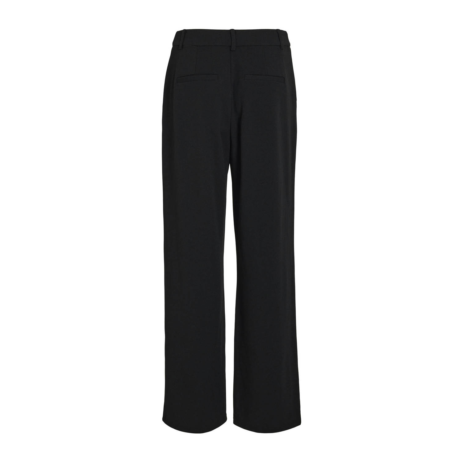 VILA straight high waist pantalon zwart