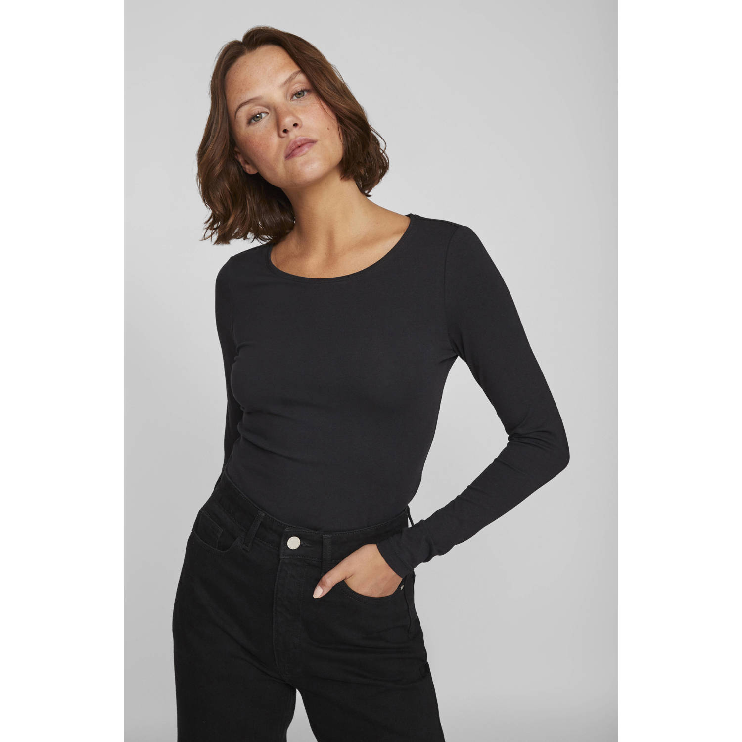 VILA T-shirt zwart