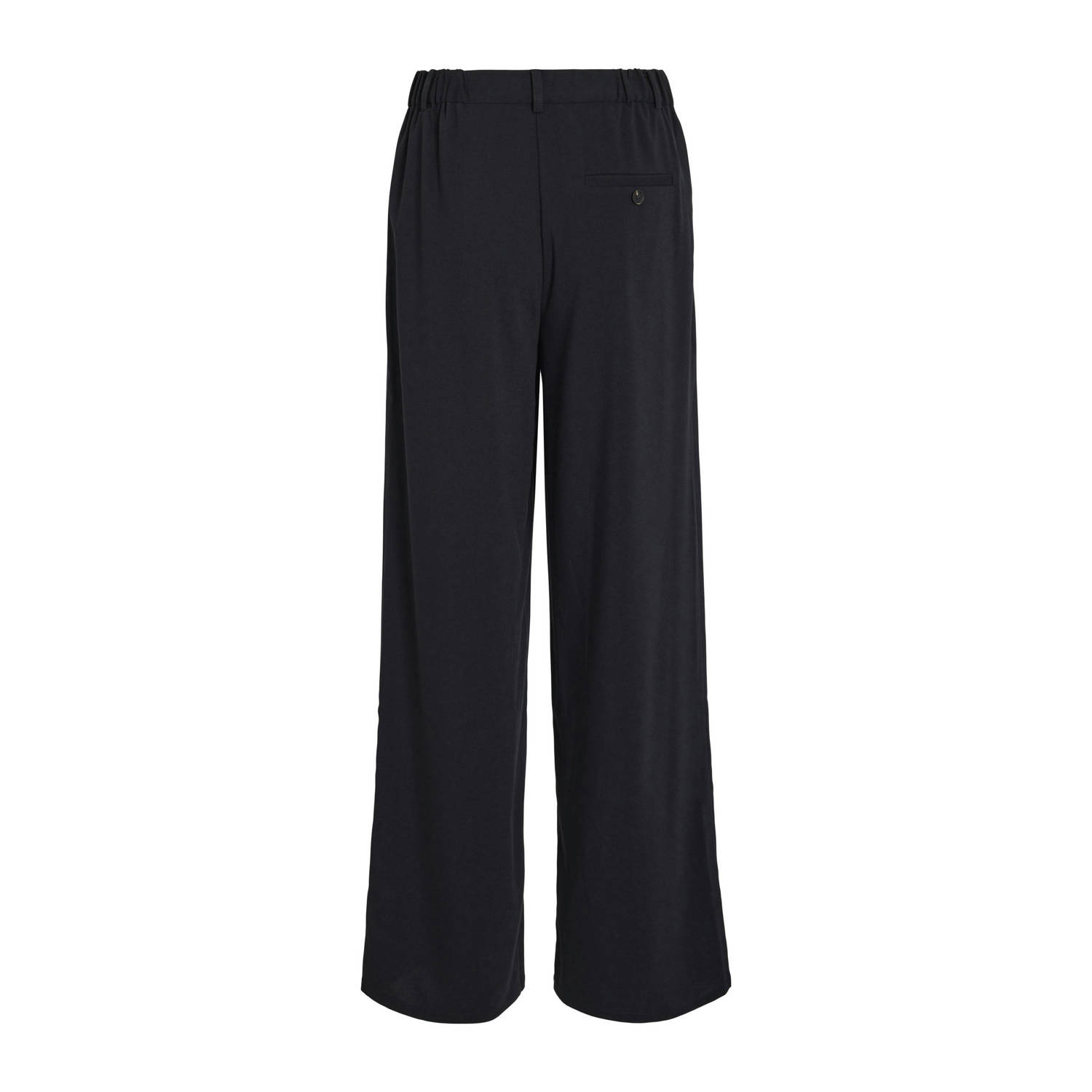 VILA wide leg high waist pantalon zwart