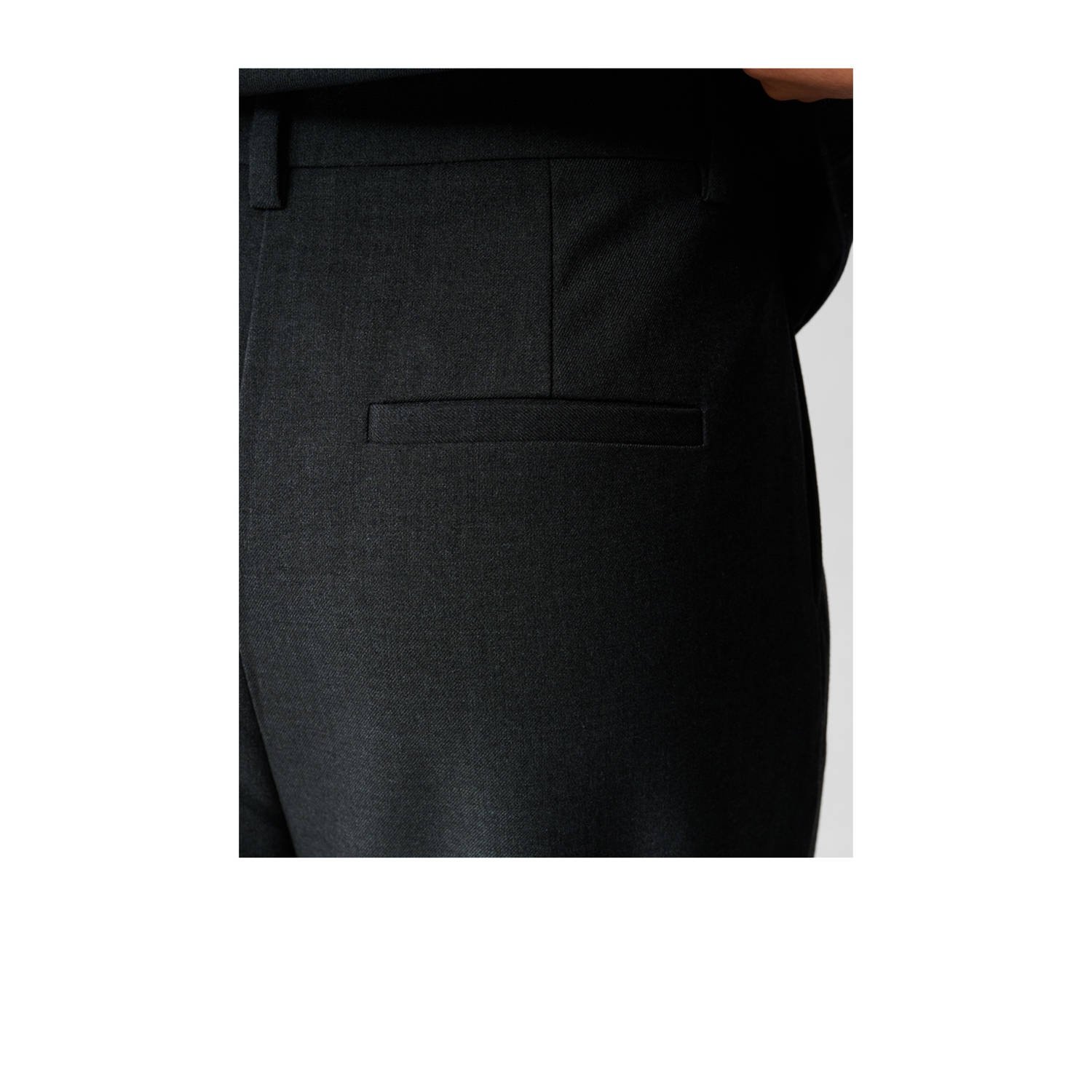 Shoeby wide leg high waist pantalon grijs