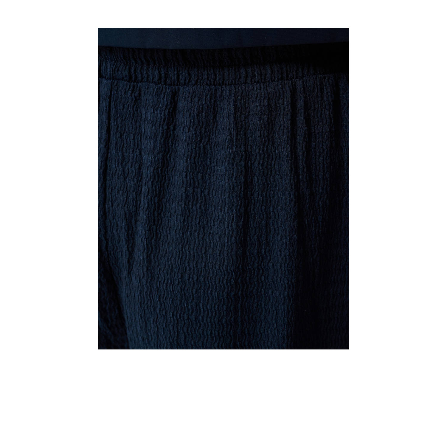 Shoeby wide leg high waist broek donkerblauw