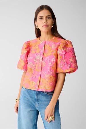 top roze met lurex