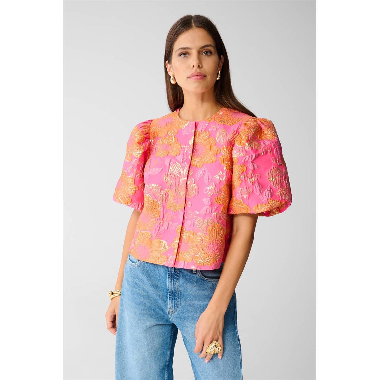 Shoeby top roze met lurex