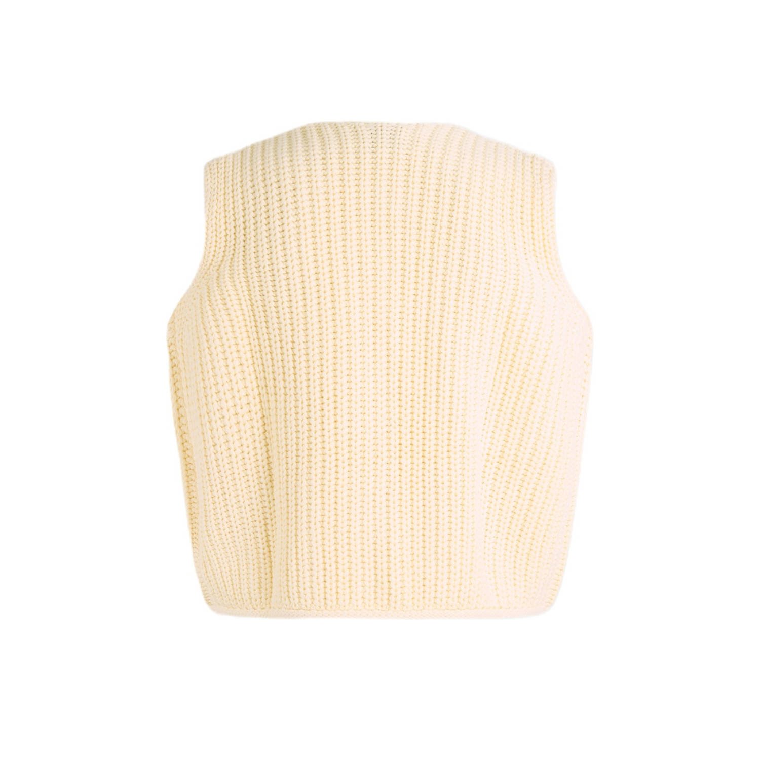 Shoeby gilet ecru grof gebreid