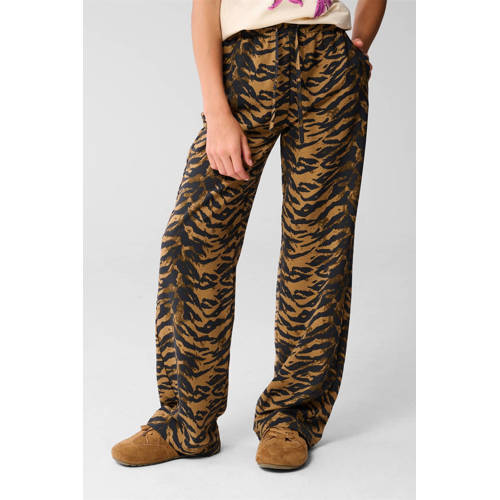 Shoeby wide leg casual broek bruin afbeelding