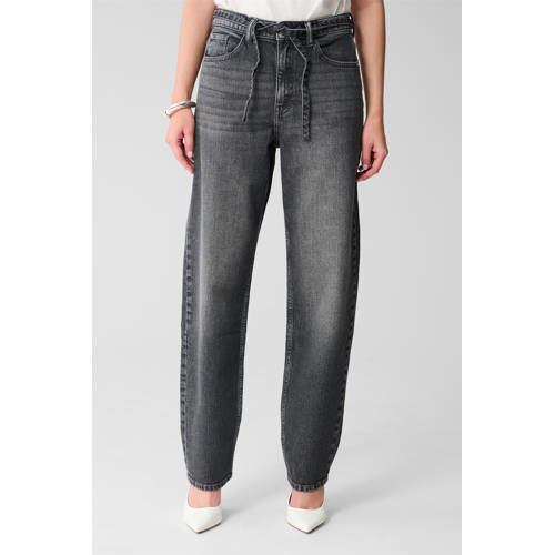 Shoeby high waist barrel jeans grey denim afbeelding