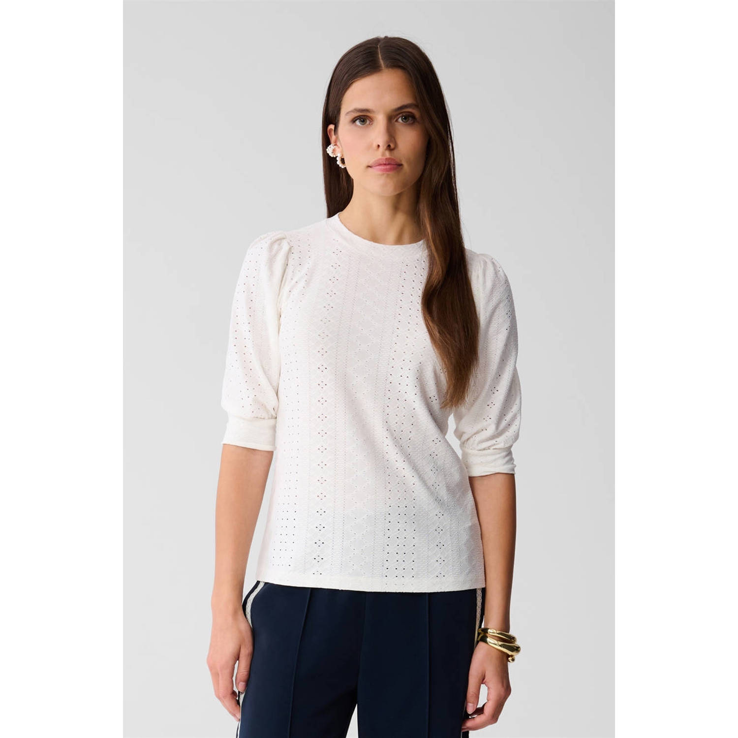 Shoeby top wit broderie