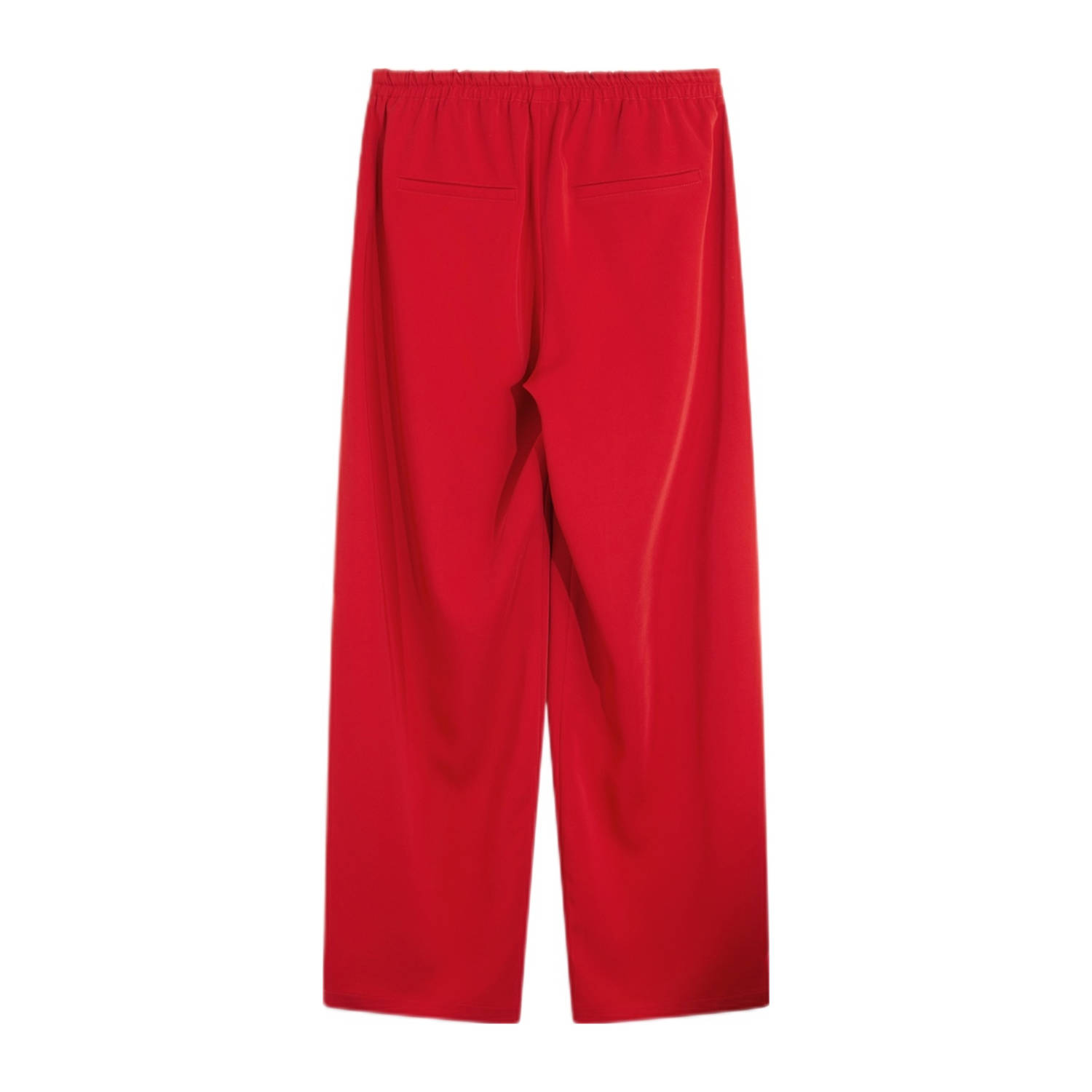 Shoeby wide leg high waist broek rood