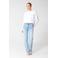 Shoeby high waist straight leg jeans medium blue denim extra lang