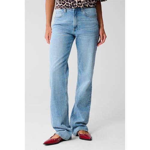 Shoeby high waist straight leg jeans medium blue denim afbeelding