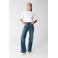 Shoeby high waist wide leg jeans dark blue denim