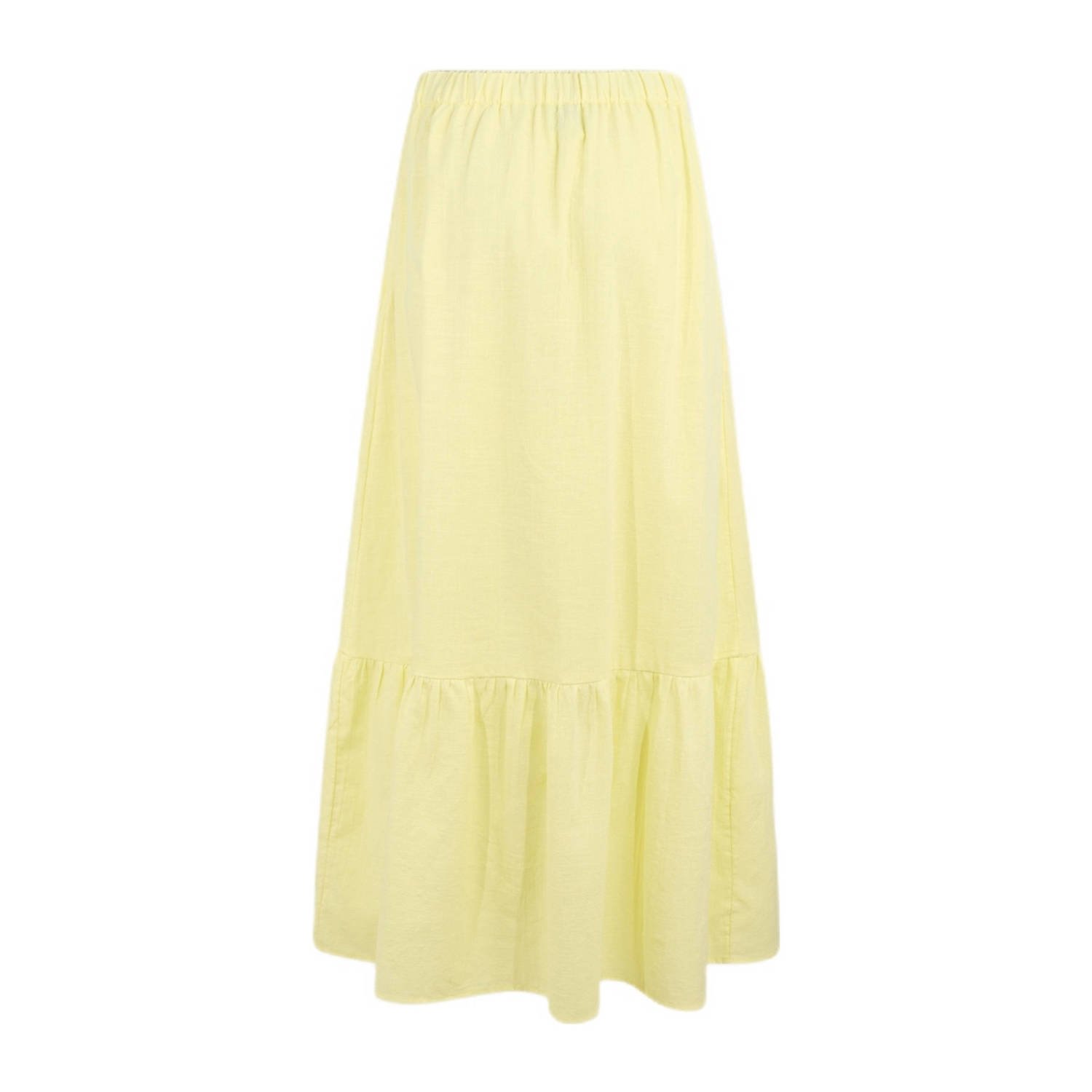 Shoeby maxi rok lichtgeel