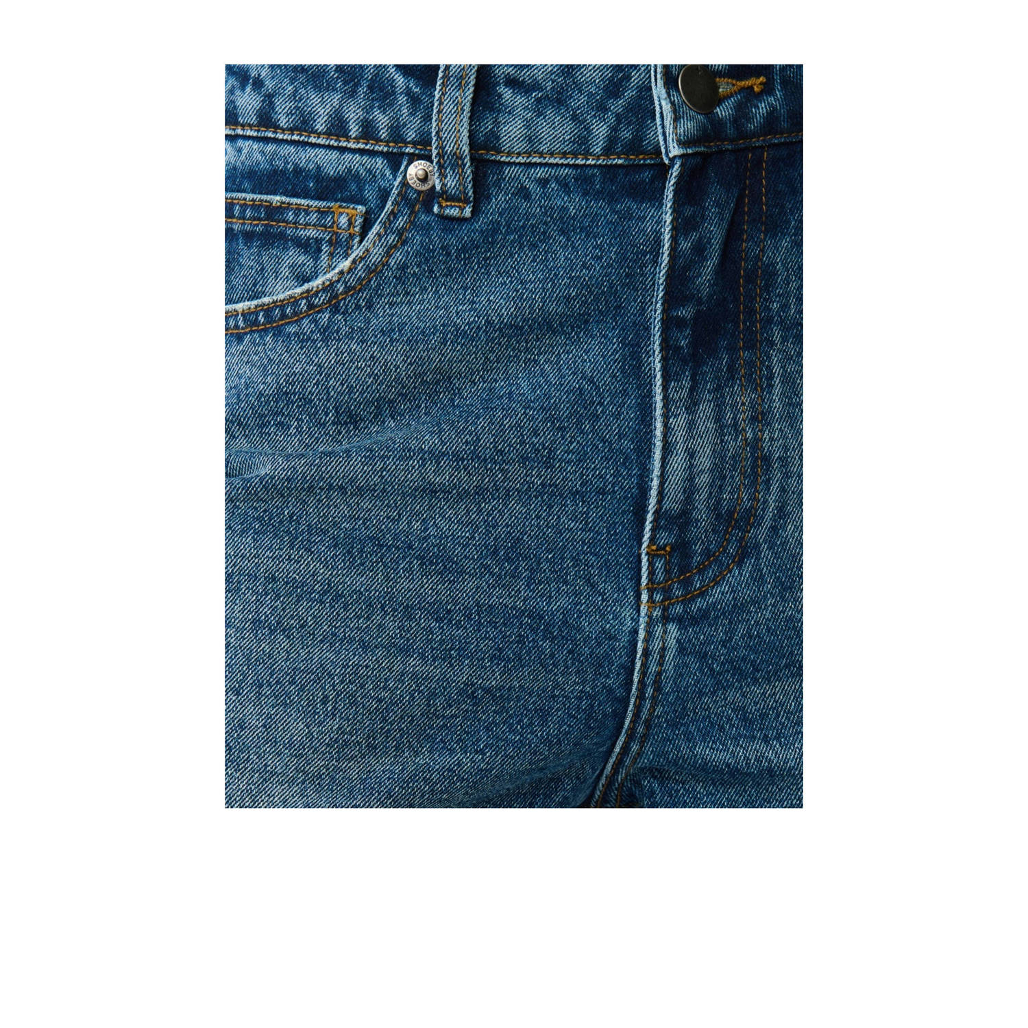 Shoeby high waist straight leg jeans medium blue denim
