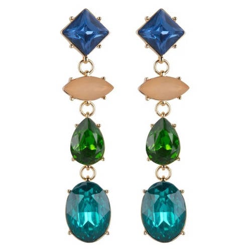 Life of Bulu oorbellen Fancy Stones blauw afbeelding