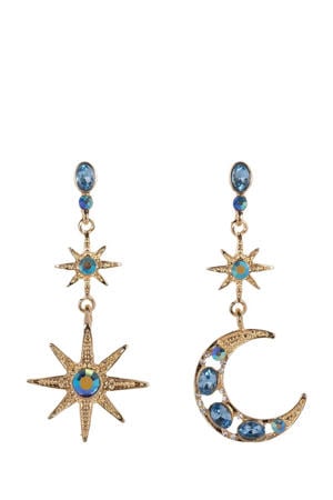 oorbellen Isla Blue goudkleurig