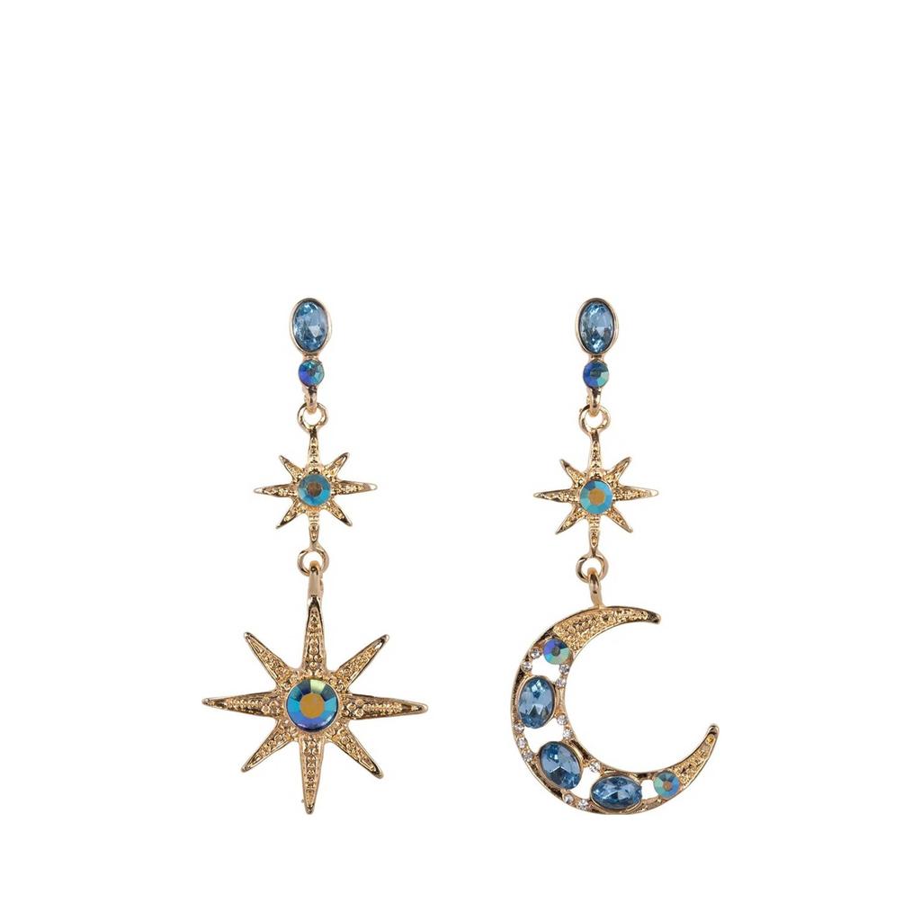 Life of Bulu oorbellen Isla Blue goudkleurig