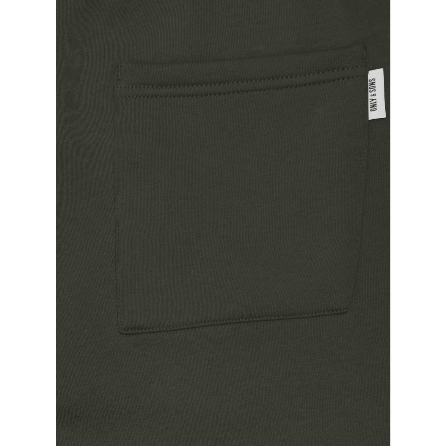 ONLY & SONS JUNIOR regular fit joggingbroek donkergroen