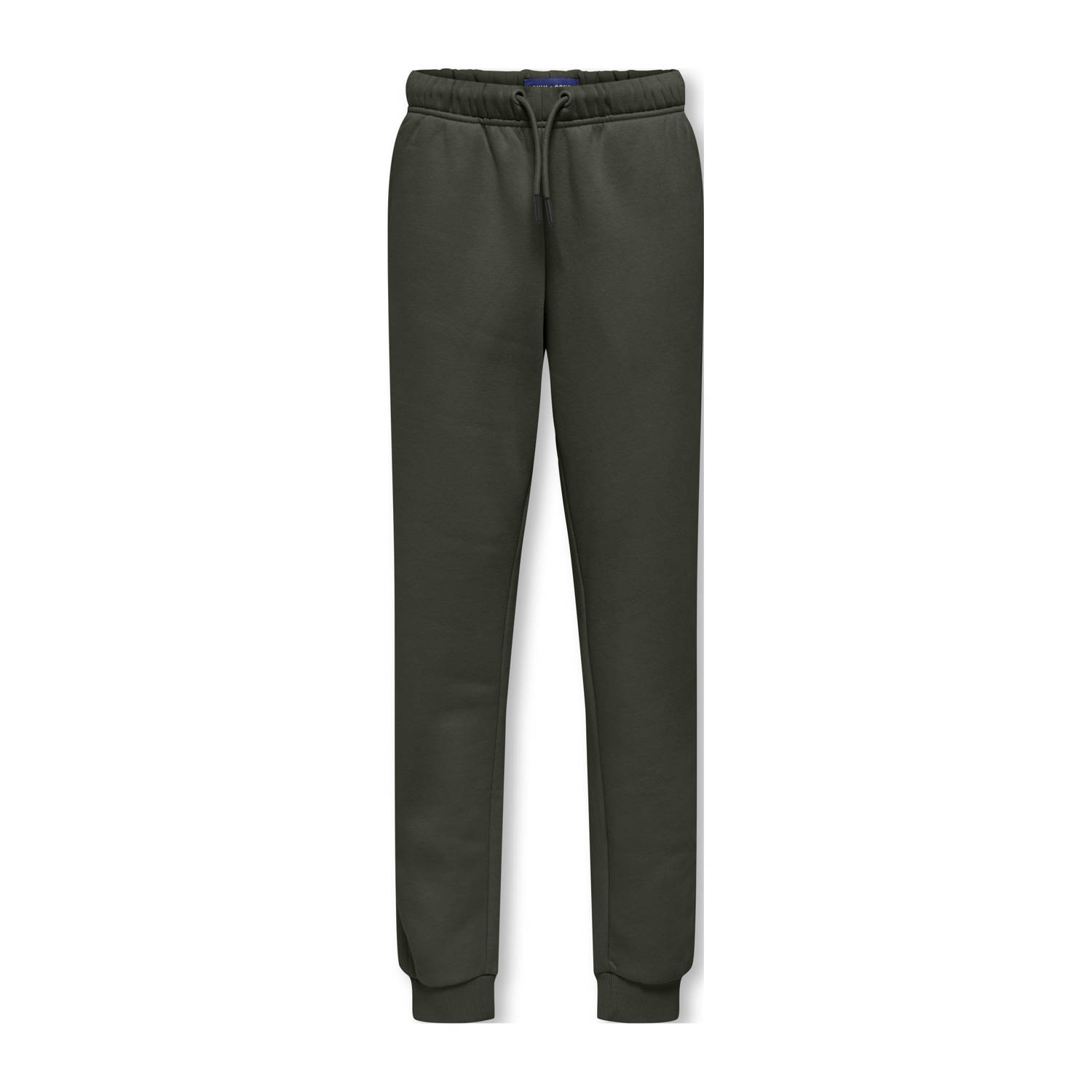 ONLY & SONS JUNIOR regular fit joggingbroek donkergroen