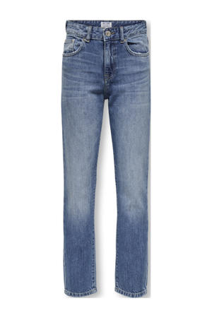 straight leg jeans medium blue denim