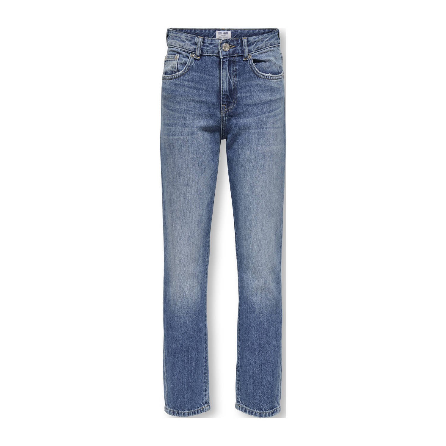 ONLY & SONS JUNIOR straight leg jeans medium blue denim