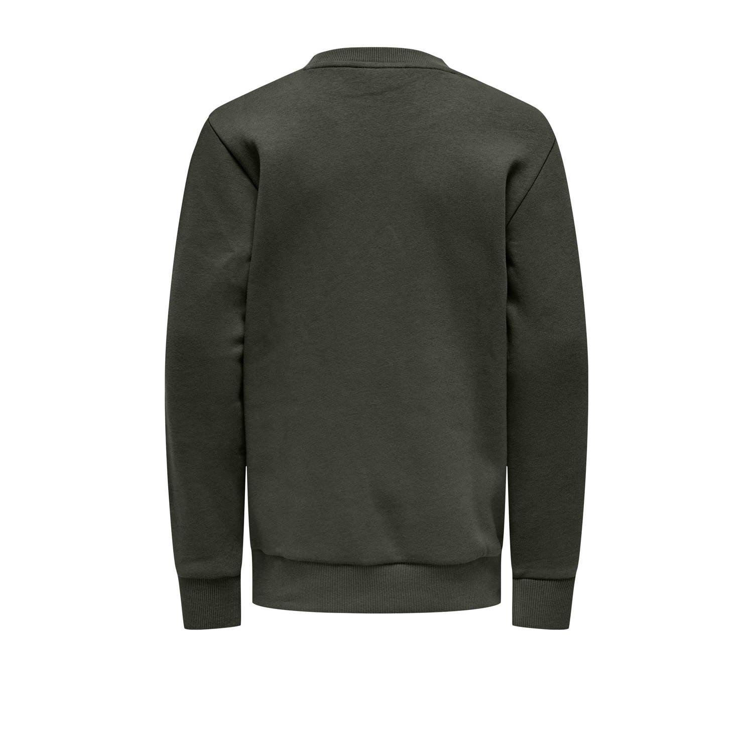 ONLY & SONS JUNIOR sweater donkergroen