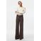 PIECES high waist wide leg jeans bruin