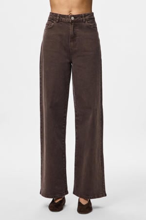 high waist wide leg jeans bruin