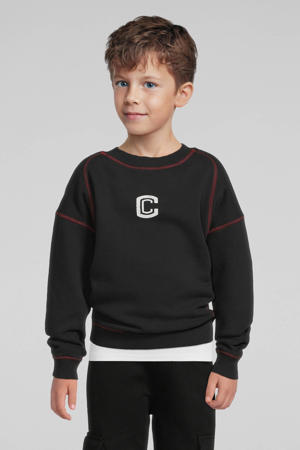 oversized fleece sweater met C logo Scott donkergrijs