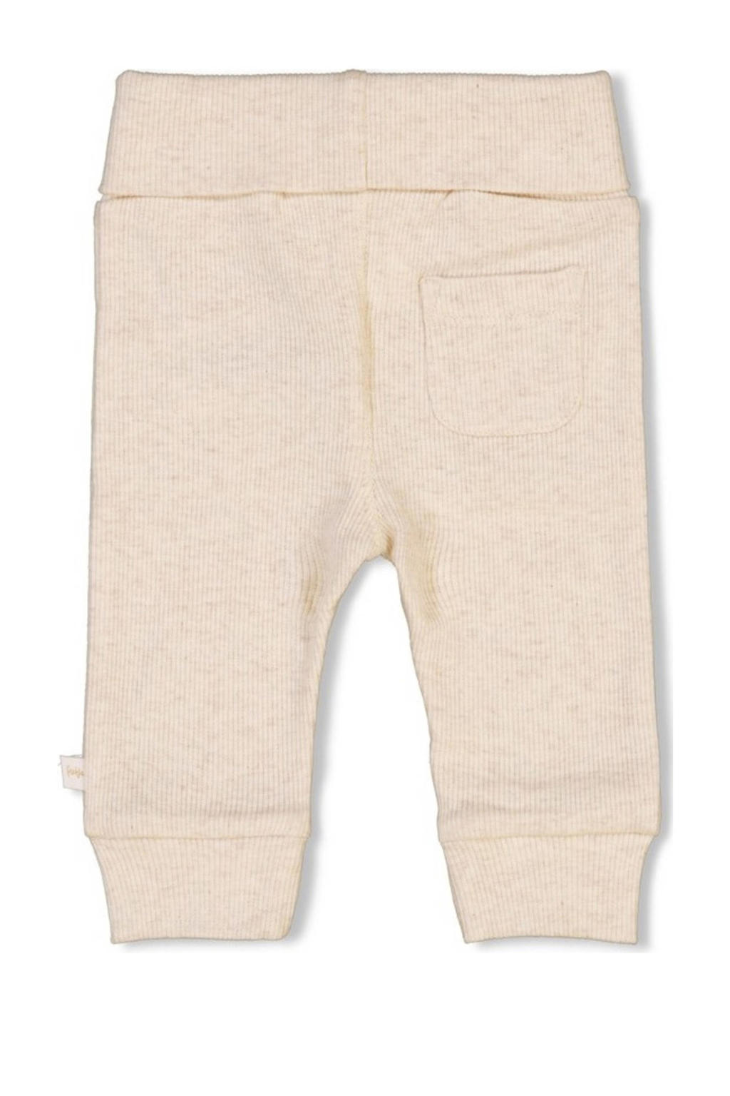 Witte Feetje babybroek van katoen met elastische tailleband en effen