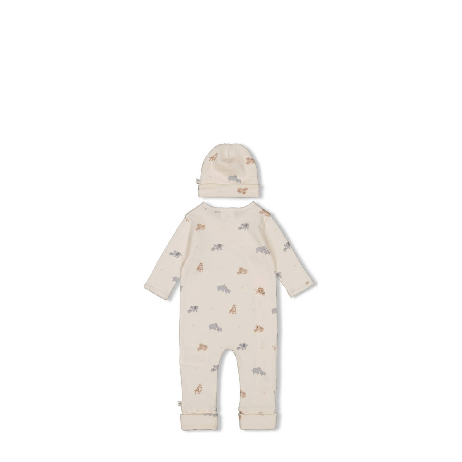 Feetje boxpak met muts offwhite