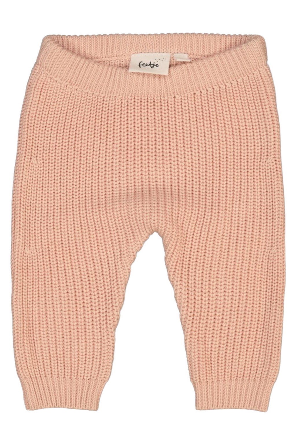 Roze meisjes Feetje babybroek van viscose met elastische tailleband en effen