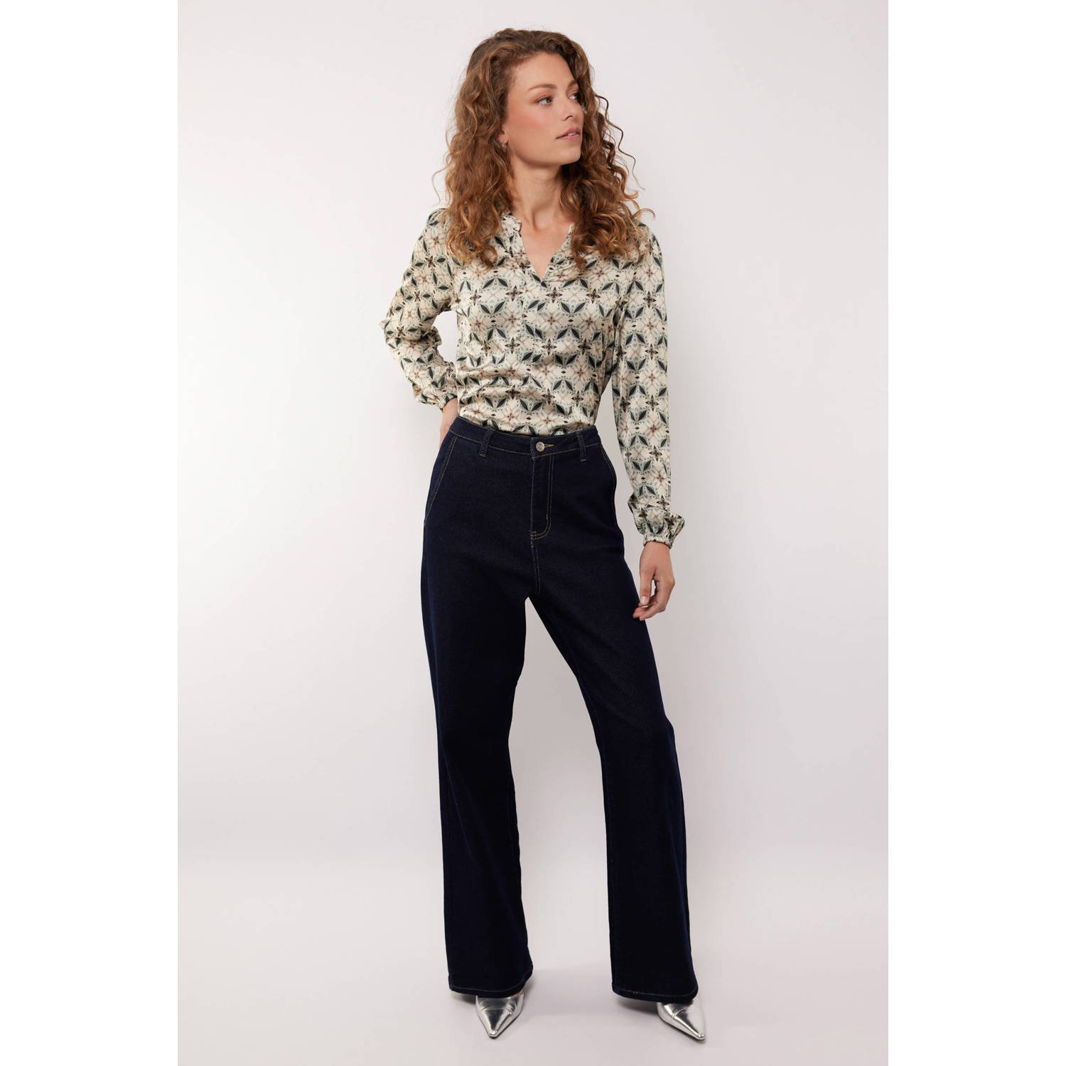 G-maxx X Froukje straight leg jeans dark blue denim