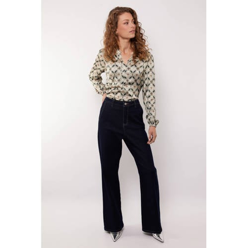 G-maxx X Froukje straight leg jeans dark blue denim afbeelding