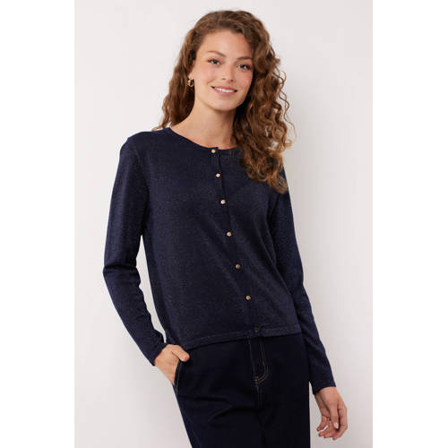 G-maxx gebreid vest donkerblauw afbeelding