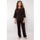 G-maxx X Froukje wide leg regular waist casual broek donkerbruin
