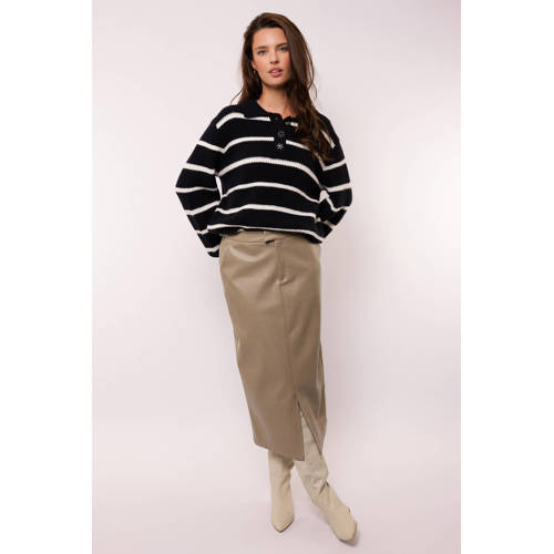 G-maxx imitatieleren rok beige afbeelding