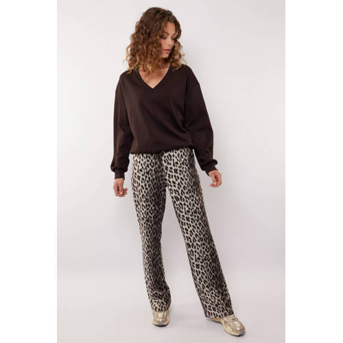 G-maxx travelstof wide leg high waist casual broek afbeelding