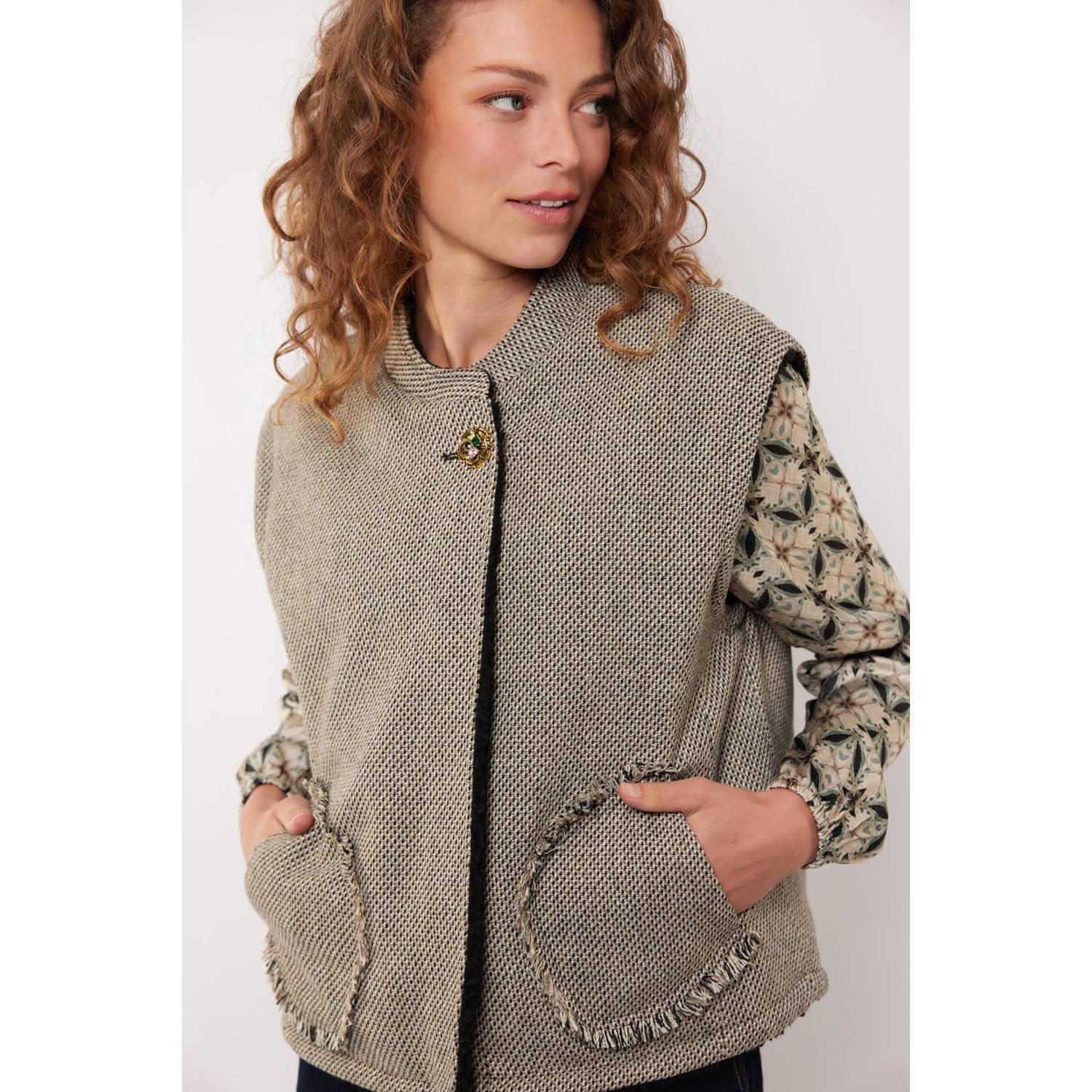 G-maxx X Froukje gilet olijfgroen