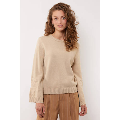 G-maxx X Froukje trui beige gebreid afbeelding