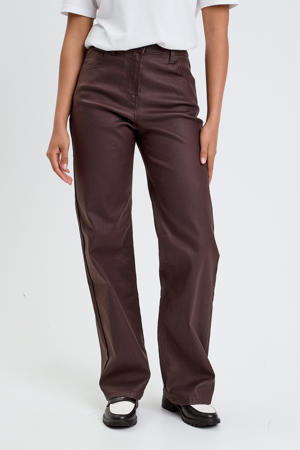 straight leg jeans donkerbruin