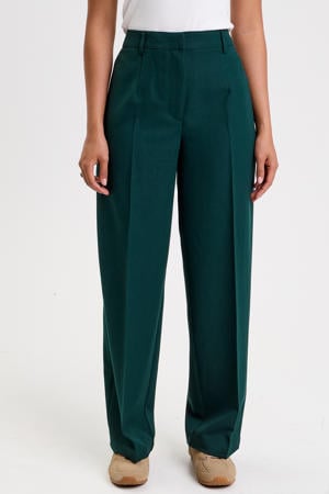 barrel high waist pantalon donkergroen