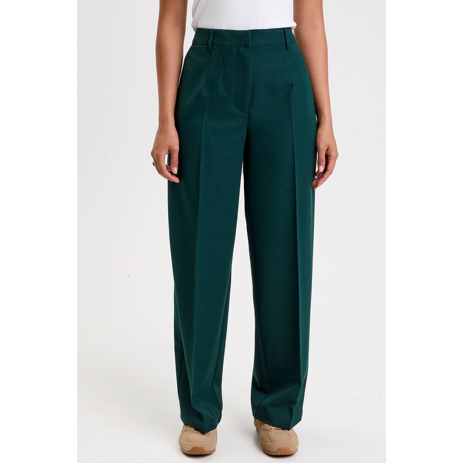 Cache barrel high waist pantalon donkergroen