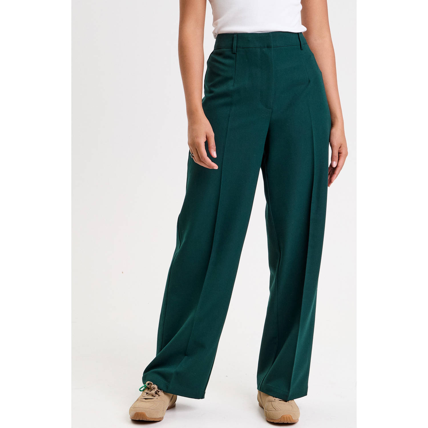 Cache barrel high waist pantalon donkergroen