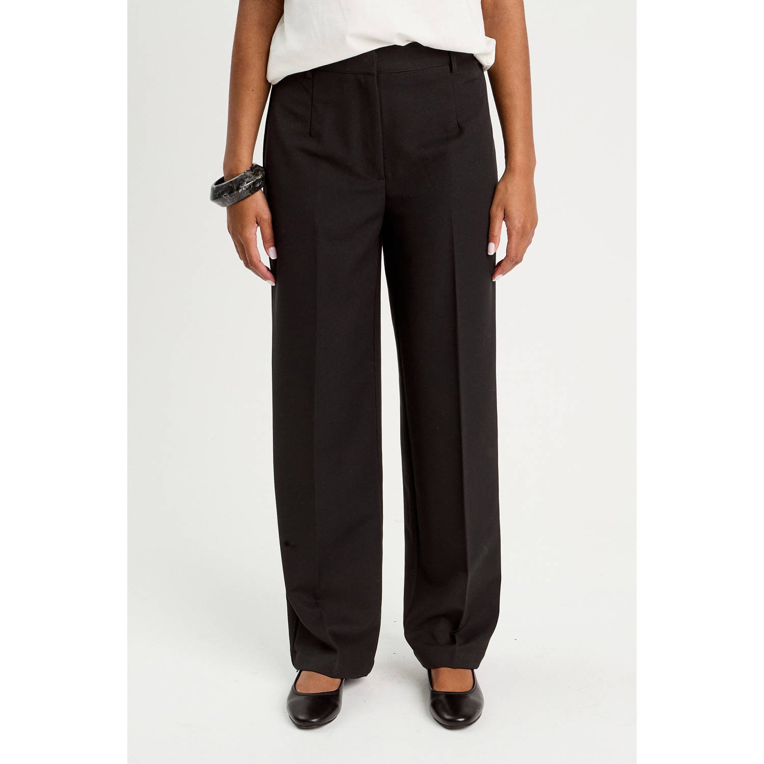 Cache barrel high waist pantalon zwart