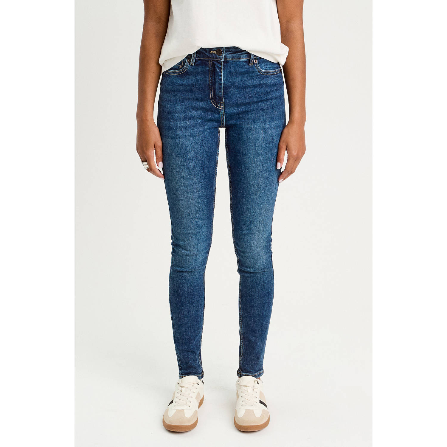 Cache skinny jeans dark blue denim