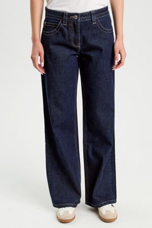 wide leg jeans donkerblauw