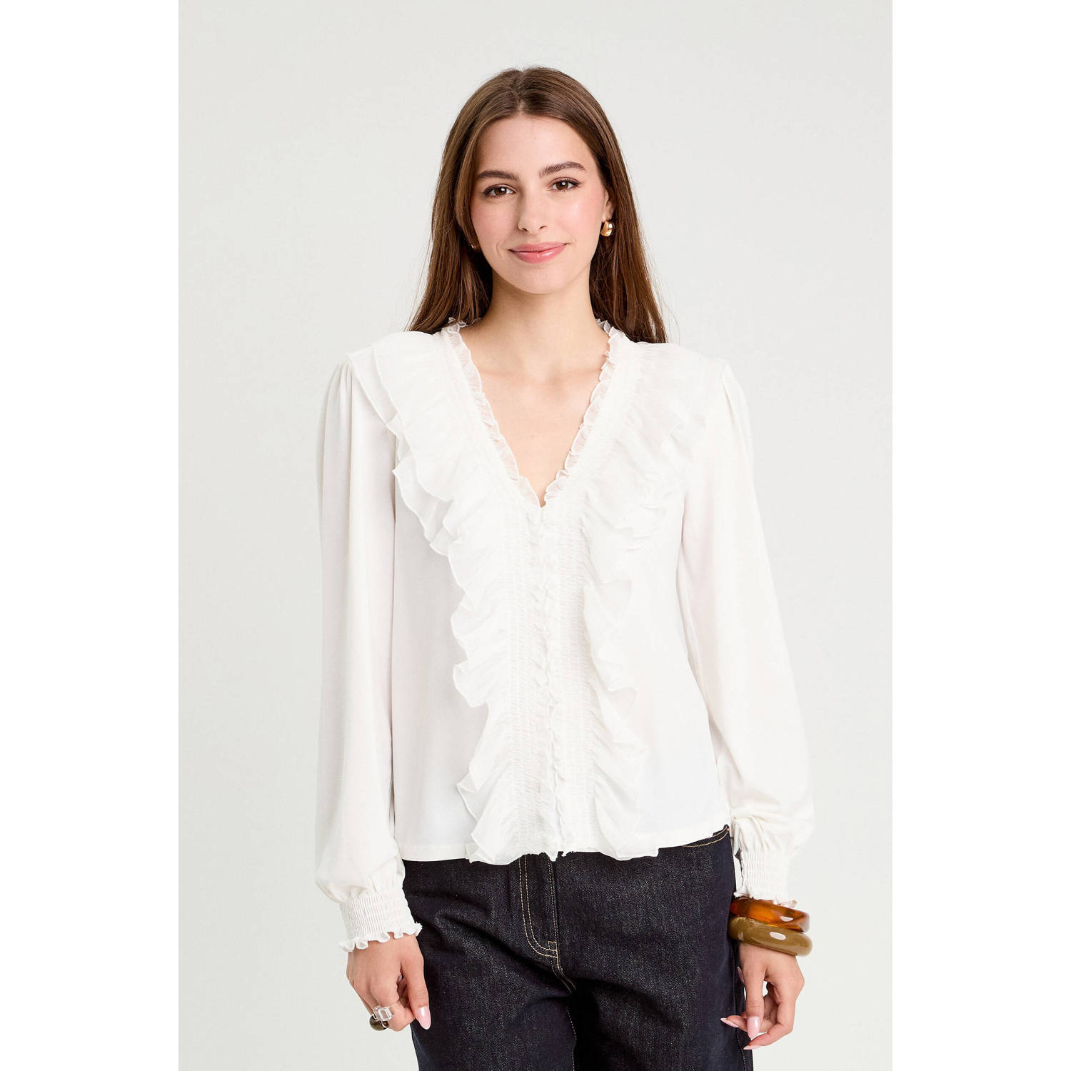 Cache blouse ecru