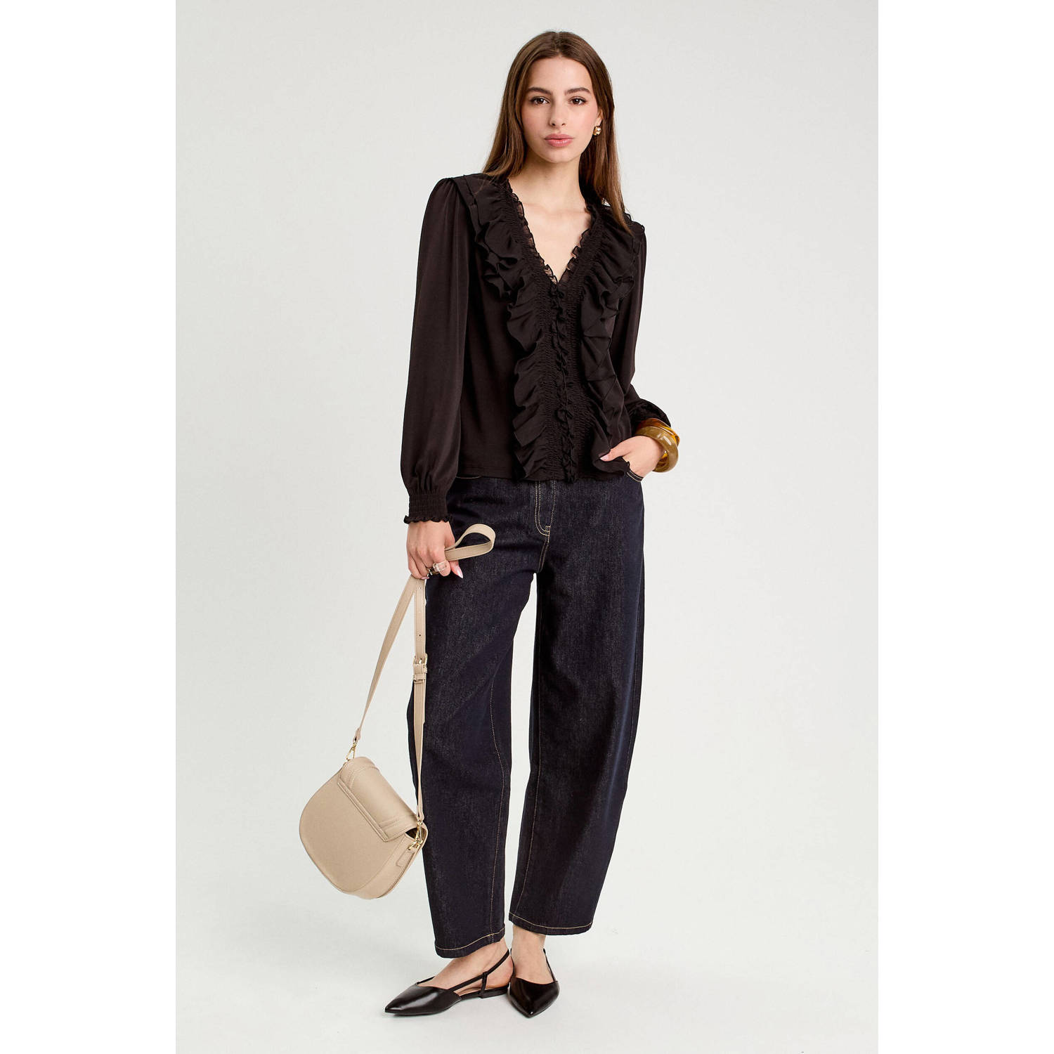 Cache blouse zwart