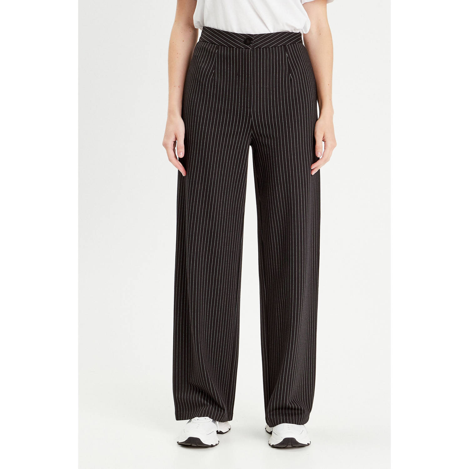 Cache high waist casual broek zwart
